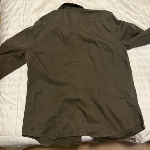 All-Son Military style long sleeve button down large shirt - Picture 7 of 9